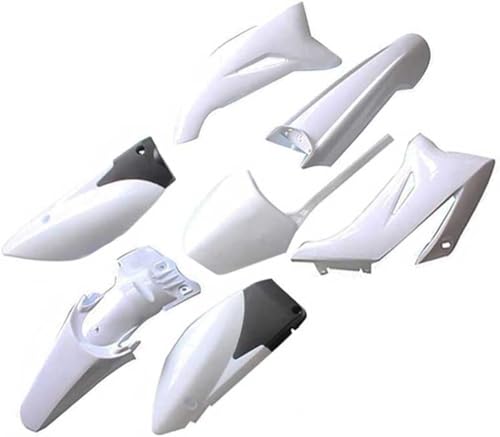 ABS Plastic Fender Fairing Body Work Kit +Seat + Gas Fuel Tank For TTR110 TTR 110 TTR110E Pit Pro SSR170 SDG Motorcycle Pit Dirt Bikes Full Fairing Kit 110cc 140cc 150cc 125cc (White) - color: White