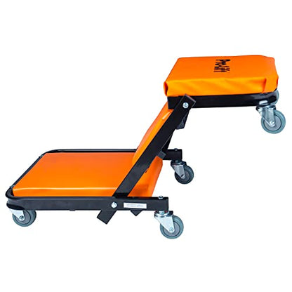 Pro-LifT Foldable Z Creeper 2-in-1 Rolling Car Creeper & Seat, 40" - color: Orange