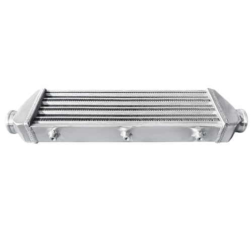 Universal Intercooler 23''x7''x2.7" Front Mount Intercooler 2.2'' Inlet and Outlet Aluminum Turbo Intercooler Direct Replacement for Any Turbo Charger system - size: 23''x7''x2.7" 2.2''