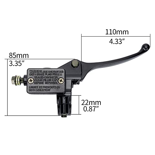 Right Brake Master Cylinder for 50cc-125cc ATV Dirt Bike with 7/8"Handlebar