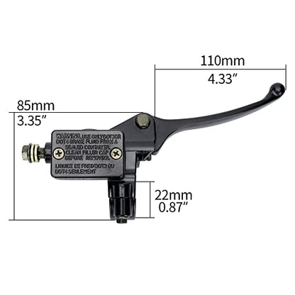 Right Brake Master Cylinder for 50cc-125cc ATV Dirt Bike with 7/8"Handlebar
