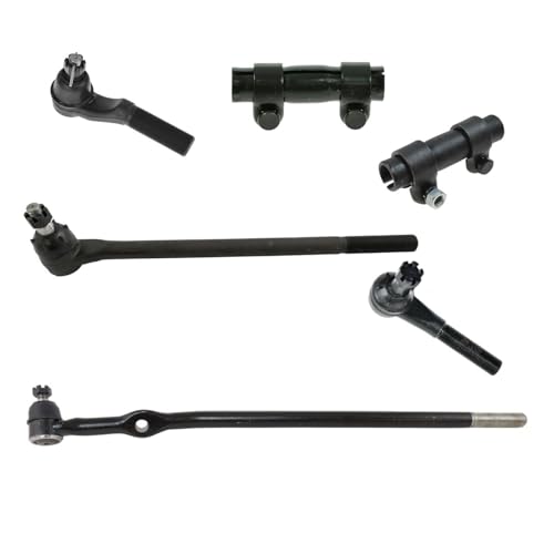 TRQ Inner and Outer Driver and Passenger Side Tie Rod Set 6 Piece - style: PSA74537
