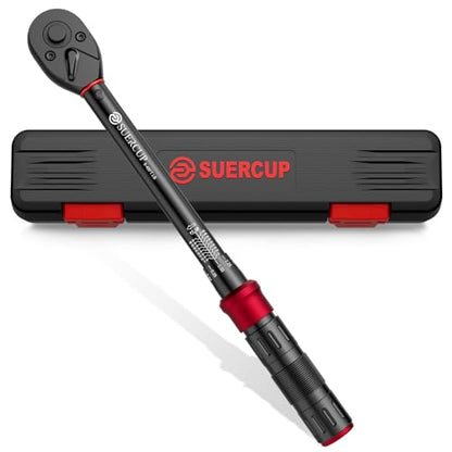 SUERCUP 3/8" Click Torque Wrench, 5-45 Ft.Lb, for Bike, Moto, Spark Plugs - size: 3/8" 5-45 Ft.Lb/6.8-61 N.m