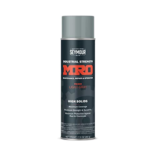 Seymour 620-1431 MRO High Solids Spray Paint, Light Gray Primer, 17 oz - color: Light Gray Primer, size: 17 Ounce (Pack of 1)