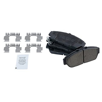 TRQ Front and Rear Brake Pad and Rotor Set Ceramic - style: BKA11166