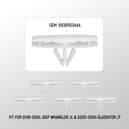 150PCS Jeep Wrangler Fender Clips, 5 in 1 Wrangler Grille Fastener Retainer