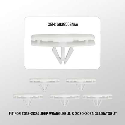150PCS Jeep Wrangler Fender Clips, 5 in 1 Wrangler Grille Fastener Retainer