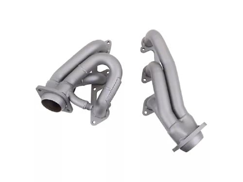 BBK Performance 4010 Headers, Short, 1.625 in Primary, Stock Collector Flange, Gaskets/Hardware Included, Steel, Titanium Ceramic, Compatible with Ford V6 / Ford Mustang 2005-10, Pair