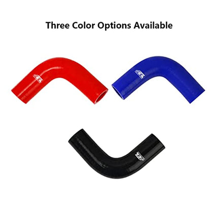 1.5" ID, 7" Leg Length 90 Degree Elbow Silicone Coupler Hose, 4-Ply Reinforced Universal Silicone Pipe Hose Turbo Intake Tube Intercooler Piping Black - color: Black, size: 1.5" ID