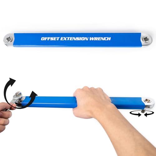 YoShin Ratchet Offset Extender Set,1/4",3/8",1/2" Square Drive Adapters - color: Blue