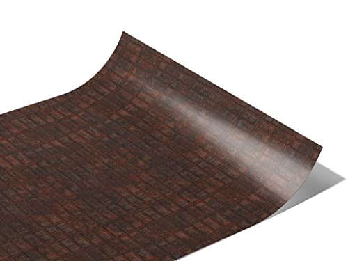 Rwraps Matte Vinyl Car Wrap Film in Banded Iron Rust - 59“ x 1ft - Vehicle Sheet Roll with Adhesive Back and Air Release Technology - color: Banded Iron Rust Matte, size: 59in x 1ft W/ Application Card