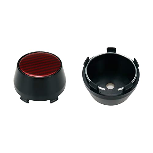 Modengzhe 4PCS Wheel Center Caps, 60mm Wheel Rim Hub Center Covers (Red) - color: Red