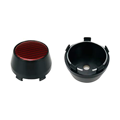 Modengzhe 4PCS Wheel Center Caps, 60mm Wheel Rim Hub Center Covers (Red) - color: Red