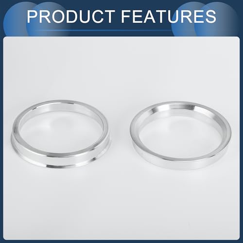 Hub Centric Rings, 60.1mm ID to 70.1mm OD Vehicle Wheel Hubrings Aluminum Alloy, 4 Pcs - size: 60.1mm to 70.1mm