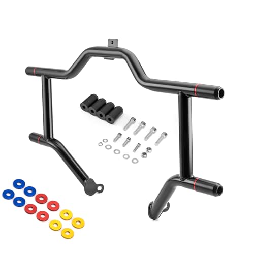 Mofun Engine Guard Crash Bar Fit for Harley Touring 1997-2008, Gloss Black - size: 97-08