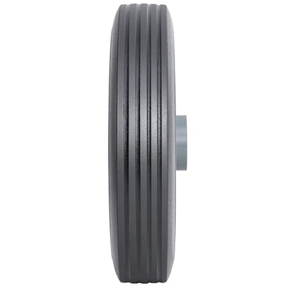2 Pcs 10 inch Solid Rubber Tires, 10" x 2" Flat Free Tire and Wheel