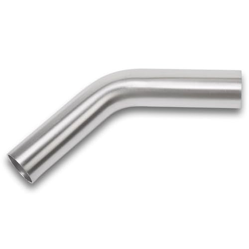 45 Degree Elbow 1.5 Inch 38mm OD Aluminum Intercooler Pipe Piping Air Intake Tube, 1.5D Radius, Brushed Finish - color: 45 Degree - 1PC, size: OD: 1.5" (38mm)