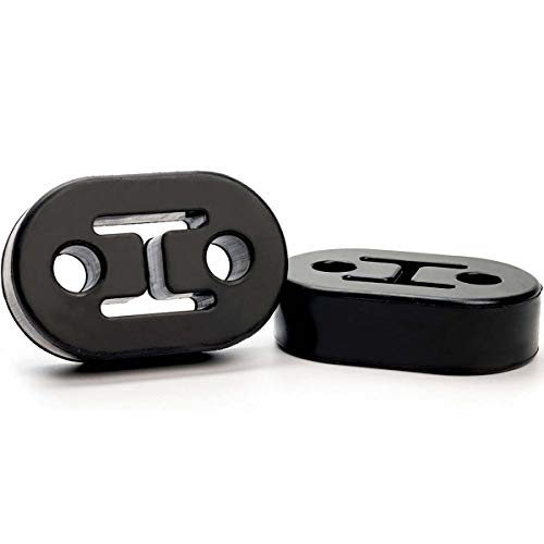 Exhaust Hanger 2 Packs, Hole Diameter 12mm (0.47inch) Universal Exhaust Insulator Muffler Hanger, Muffler Bracket Mount, High Density Rubber - color: 2 PCS, size: 2 Holes