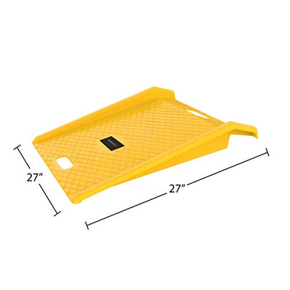 Stalwart Heavy Duty Curb Ramp, Yellow - size: Heavy Duty