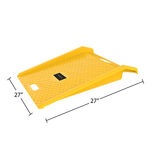 Stalwart Heavy Duty Curb Ramp, Yellow - size: Heavy Duty