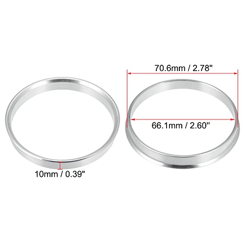 X AUTOHAUX 4pcs Aluminium Alloy Hub Centric Rings Wheel Bore Center Spacer - size: 66.1mm