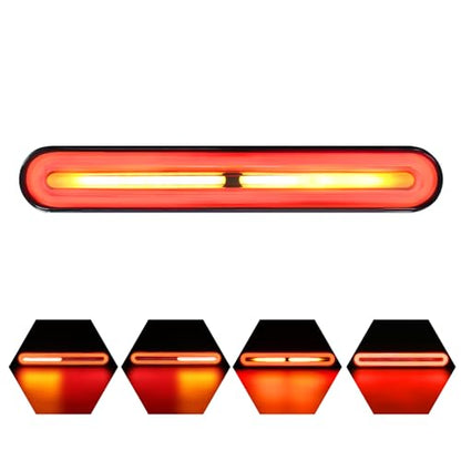 Alopee 9" Universal Motorcycle Tail Light with Turn Signals 10V-30V - size: 1 Pack 9 Inch Tail Light