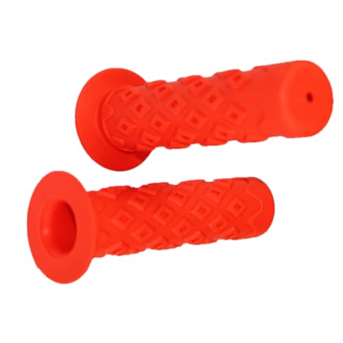 Bike Grips Bicycle Handlebar End Grips Replacement Handle Bar Grips Non-Slip Soft Rubber Protector for Mountain Bike Tricycle Wheel Chair - color: ORANGE