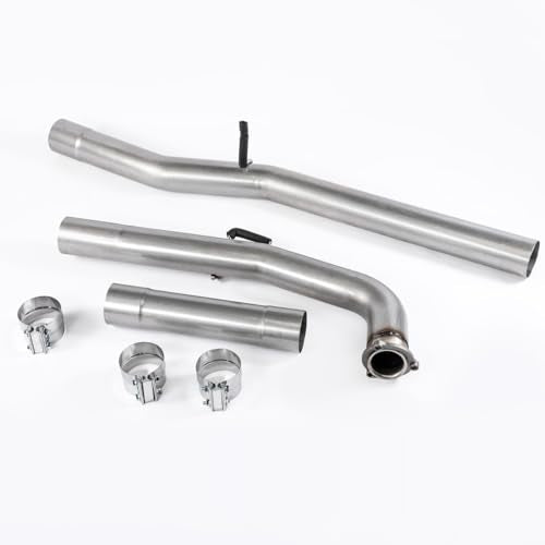 Stainless Steel Exhaust Pipe Kit for 2015.5-2016 Sierra Silverado 2500 3500 HD 6.6L Duramax 4" Powerstroke Diesel - size: for 2015.5-2016 Sierra Silverado 2500 3500HD