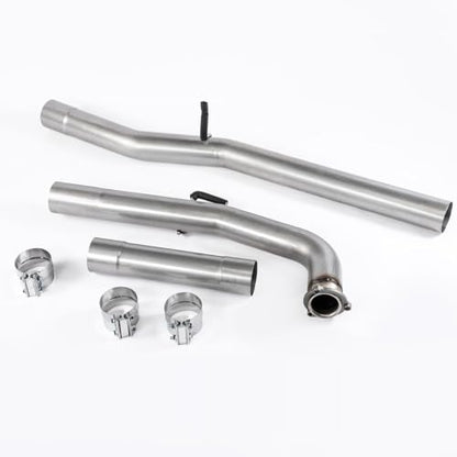 Stainless Steel Exhaust Pipe Kit for 2015.5-2016 Sierra Silverado 2500 3500 HD 6.6L Duramax 4" Powerstroke Diesel - size: for 2015.5-2016 Sierra Silverado 2500 3500HD