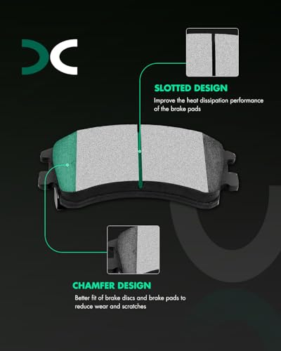 Ceramic Front Rear Brake Pads Kits,SCITOO 8pcs Pads Set fit For Mazda For 6 - size: Front D957 & Rear D482