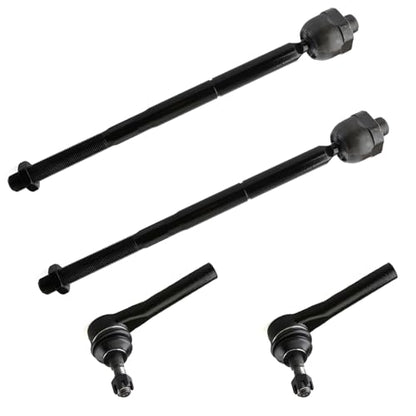 4pc Front Outer Inner Tie Rod End Kit ES800948 EV800938 for Cadillac Escalade 2015-2020, for Chevy Silverado 1500 2014-2018, for GMC Sierra 1500 2014-2018, for Suburban/Yukon 2015-2020, Tie Rods - size: ES800948 EV800938