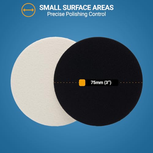 Glass Polish 3 inch (75mm) Pack of 10 Felt Polishing Pads for Polishing Glass, Plastic, Metal and Marble - style: 3" (10 Pads)