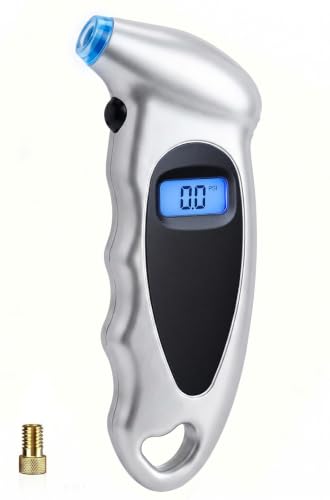 Digital Tire Pressure Gauge 150 PSI with Backlight LCD - color: Silver