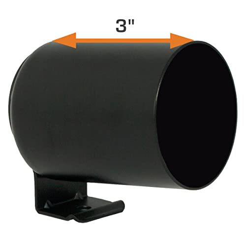 GlowShift Universal Black Metal Single Dashboard Gauge Pod Holder - size: 52mm