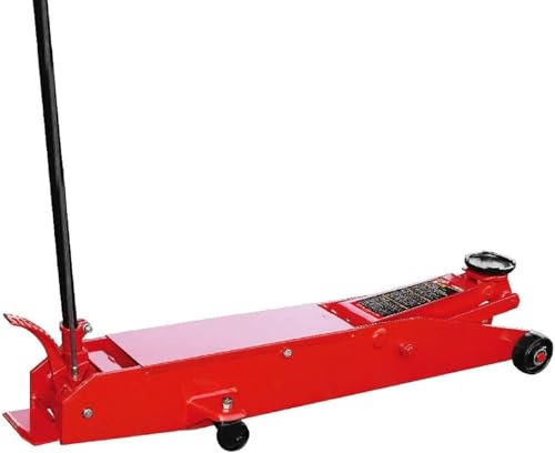 BIG RED T81001 Torin Hydraulic Heavy Duty Long Frame Service/Floor Jack with Foot Pedal, 10 Ton (20,000 lb) Capacity, Red - size: 10 ton long frame floor jack
