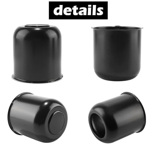 4Pcs 4.25" OD Open ＆ Removable Top Bundle Trailer Wheel Center Caps - size: 4.25" OD