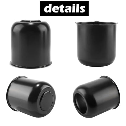 4Pcs 4.25" OD Open ＆ Removable Top Bundle Trailer Wheel Center Caps - size: 4.25" OD