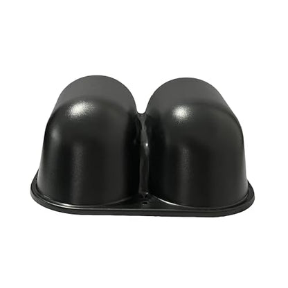 Black Universal 2" 52mm Double 2 Hole Dash Gauge Console Dashboard Pod Holder - size: 2 holes