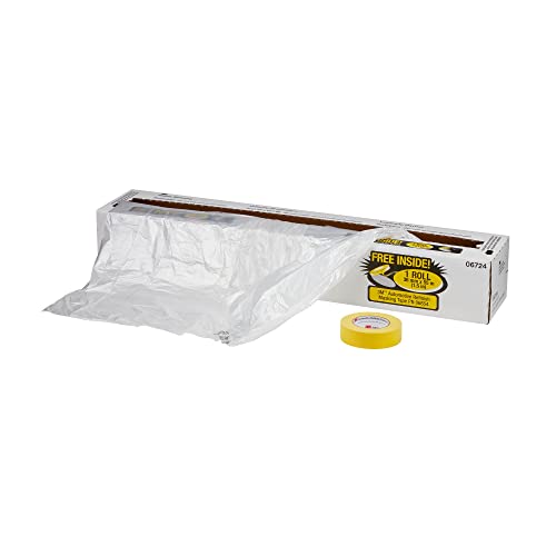 3M Plastic Sheeting, 06724,16 ft x 400 ft, 1 Roll - size: 16 ft x 350 ft