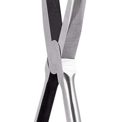 SPEEDWOX Long Reach Needle Nose Pliers 90 Degree 11 Inches Bent Long Nose Pliers Serrated Jaws - style: 90°