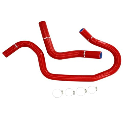 Silicone Radiator Coolant Hose Upper and Lower with Clamps compatible with Chevy Silverado 1999 2000 2001 2002 2003 2004 2005 2006 (Red) - color: Red