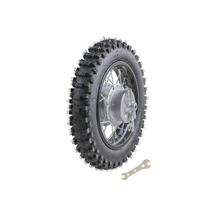 Rear Wheel 80/100-10 Tire Rim 1.6-10 Drum Brake Dirt Pit Bike KLX110 KX65 CRF70 - size: 80/100-10''