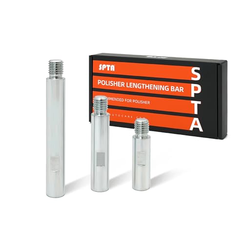 SPTA Metal Rotary Extension Shaft Set, 75mm,100mm,140mm, 5/8"-11 Thread for Rotary Polisher,Car Polisher,Polishing Pads,Backing Plate Electric Polisher
