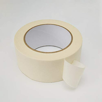 Lichamp Wide Masking Tape 2 inches, 1pc General Purpose Beige Masking Tape White Masking Paper, 1.95 inches x 55 Yards (Pack of 2) - size: 1.93 inches (Pack of 2)
