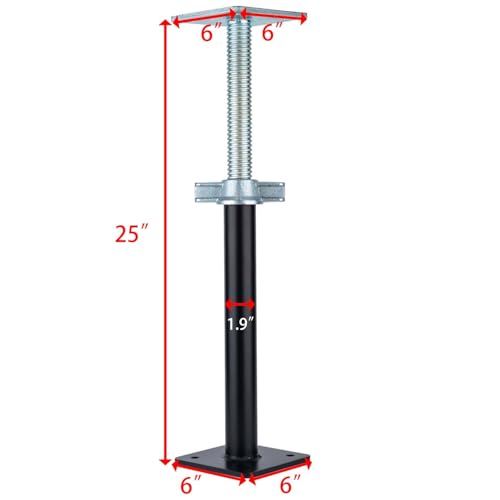 Adjustable Support Jack, 17" - 25" Adjustment Range - size: 17-25