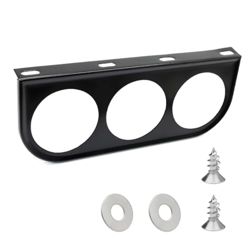 52mm Car Dual Gauge Mount Bracket Pod, 2-1/16" Dashboard Instrument Holder with 3-Hole, Universal Sturdy Automotive Gauge Mounting Panel Replacement for Car, Truck, Boat (3Mount) - size: 3Mount