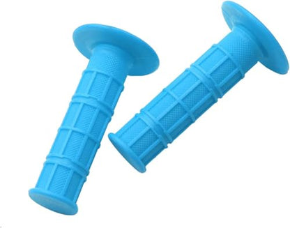 22mm 7/8" Motorcycle Rubber Handlebar Grips for 50cc-125cc Dirt Bike ATV Moto Pit Bike CRF50 XR50 KLX250 SSR125 CRF150F CRF230F CRF250F CRF450F TTR110 TTR125 YFZ RMZ KXF Parts 1Pair - color: Blue
