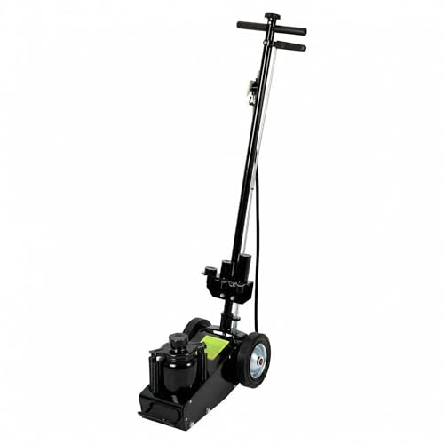 GarveeTech 35 Ton Air Hydraulic Floor Jack for Heavy Duty Trucks & Tractors – Low Profile (10"-21.19"), 4 Adapters, 46" Adjustable Handle – 77,000 lbs Capacity - color: 35 Ton Black