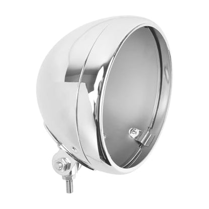 Motorcycle 7" Headlight Housing 7 Inch Head Lamp Bucket Fit for Harley Dyna Softail FX Custom Sportster XL (Chrome) - color: Chrome
