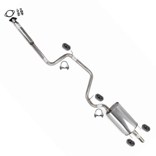 Exhaust Resonator Muffler Kit Compatible with Buick Century 1997-2002 3.1L | Stainless Steel | Northeastern Exhaust | Includes Gasket, Clamps, Hangers, Bolt Kit | Direct-Fit Replacement